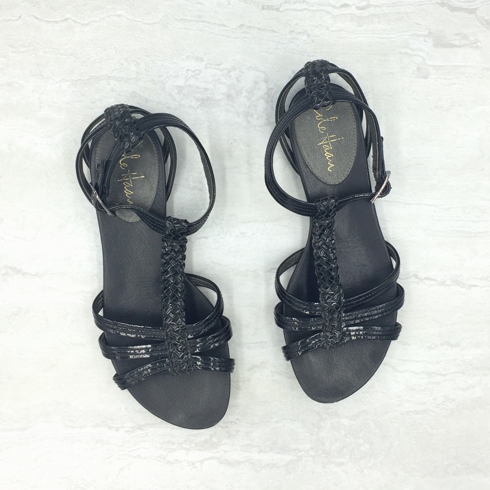 COLE HAAN Black Patent Leather Sandal
